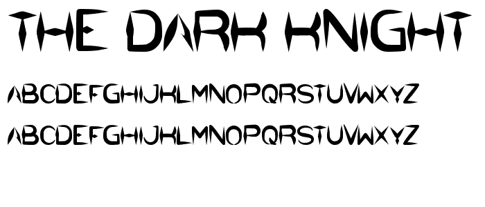 the dark knight font